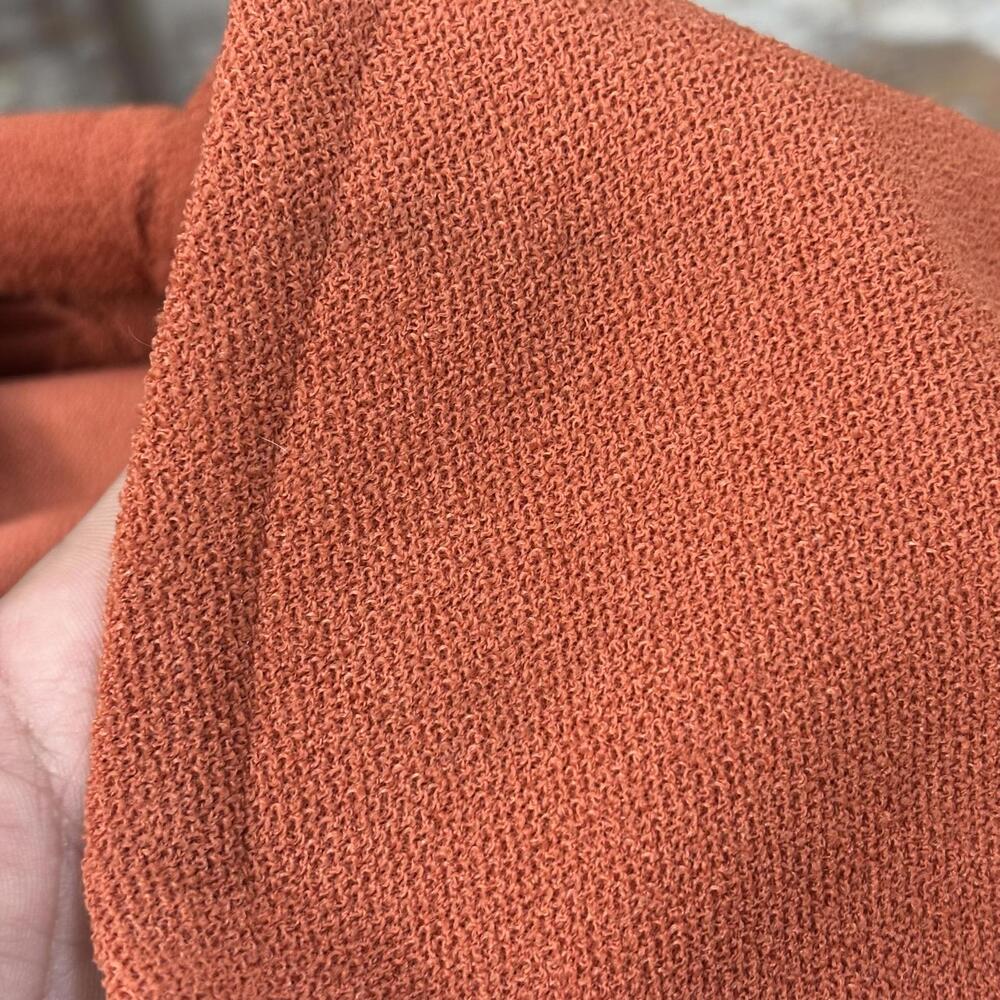 Vtg 60s Henry Lee burnt orange polyester midi dress - Picture 9 of 9